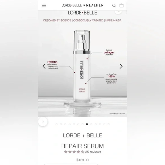 MSRP $129 NEW PRODUCT - LORDE BELLE Repair Serum - Rejuvenate your Skin - no box